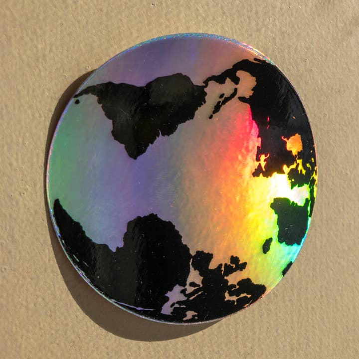 Art By Vivian Rodarte - Wholesale Sticker - Holographic Globe Sticker0