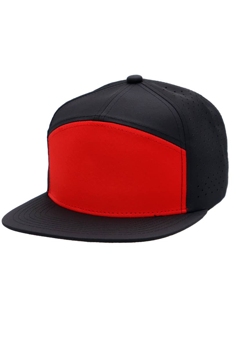 Cap Zone – Boné - Unissexo por atacado – Boné Snapback 7 Painéis com Frente Colorida e Perfurações Digitais6