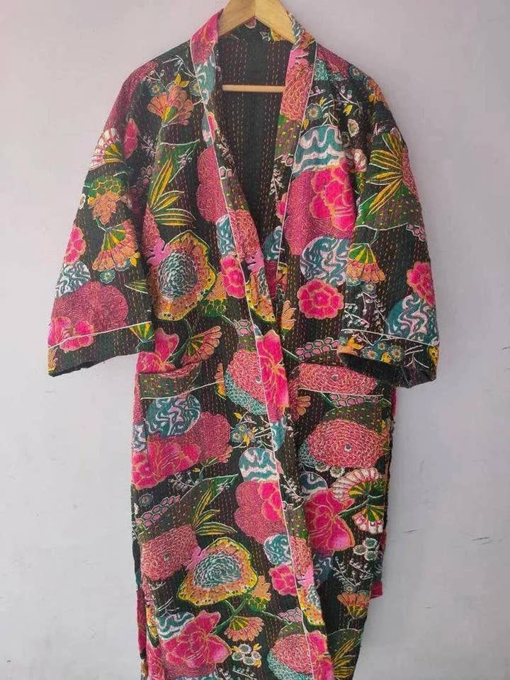 GYPSY STUDIO - Wholesale Jacket - Women's - Printed Quilted Jackets Indian Handmade Kantha Coat Jackets4