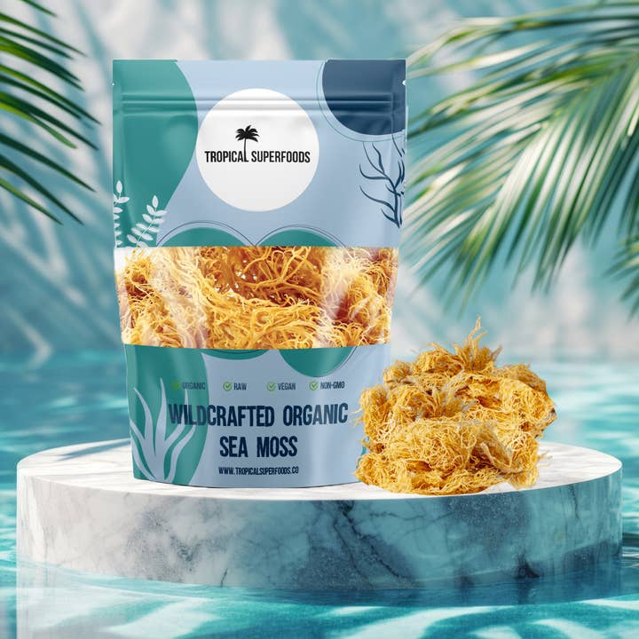 Tropical Superfoods - Wholesale Protein/superfood powder - Ocean Harvested Sea Moss-Case 100 packs of 4oz/100g Sea Moss2