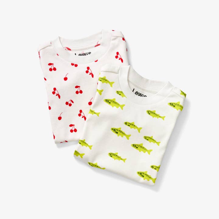 Lewis - Wholesale Sleepwear Set - Kids - Pajama Set - Cherry | Scarlet