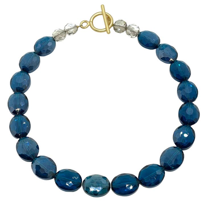 Teal Crystal Necklace for wholesale by Deborah Grivas Designs
