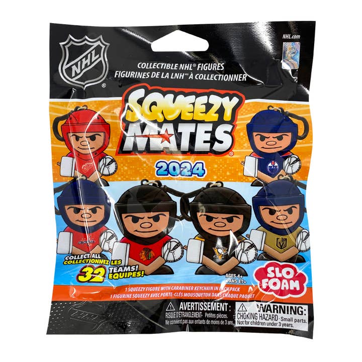 Party Animal, Inc. - Vente Jouet mou – enfant et bébé - Écran d'alimentation par gravité SqueezyMates NHL 20244