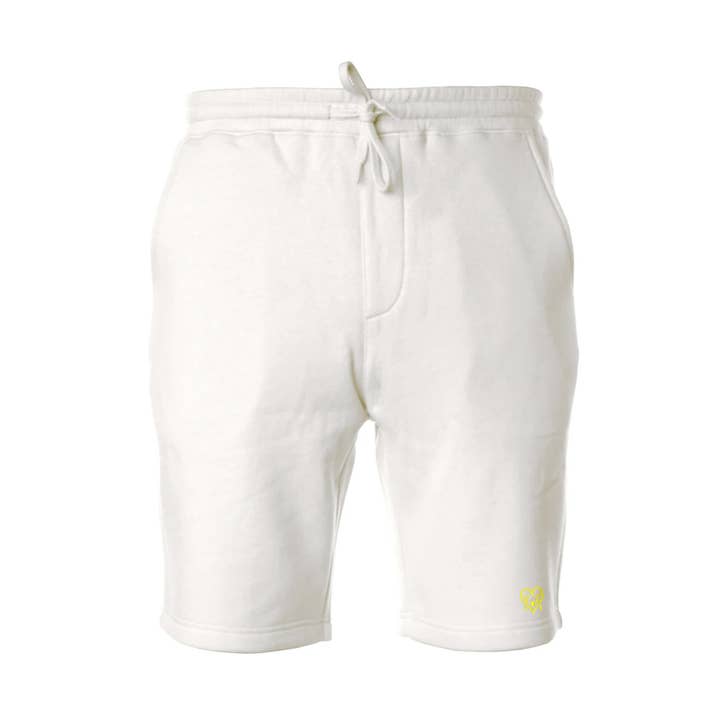 Embroidered Fleece Shorts | Ivory for wholesale by Sad Sad Club