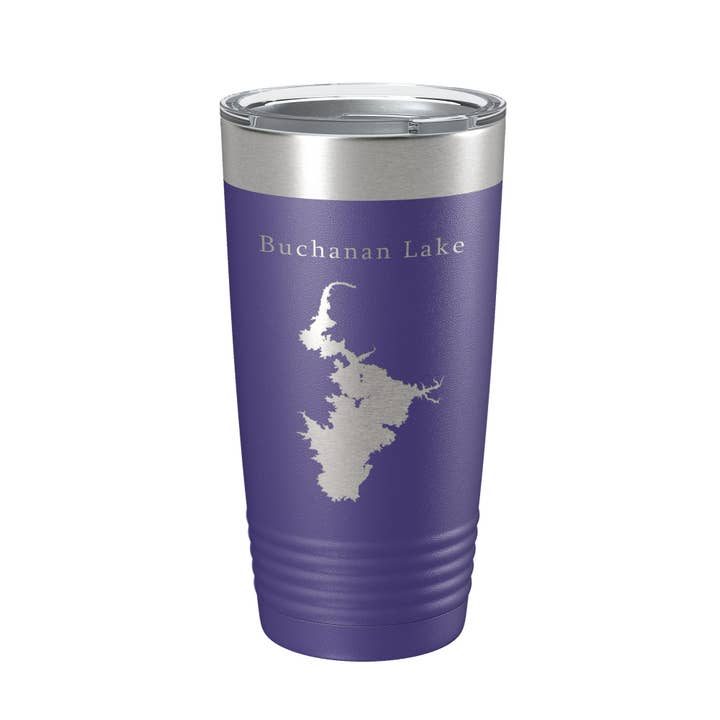 CarveBright - Wholesale Insulated Mug/Tumbler - Buchanan Lake Map Tumbler Travel Mug Insulated Laser Engraved Coffee Cup Texas 20 oz7