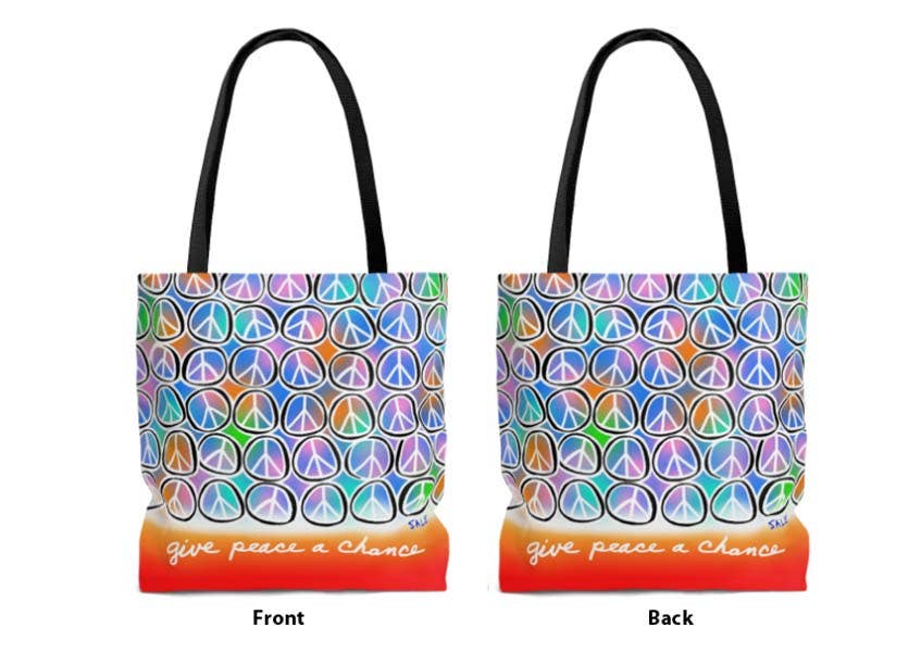Club Crib - Wholesale Tote Bag - Women's - Peace Signs (2 Colors)1