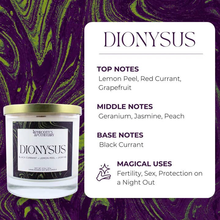 Aphrodite's Apothecary - Wholesale Jar/Filled Candle - Dionysus Candle7