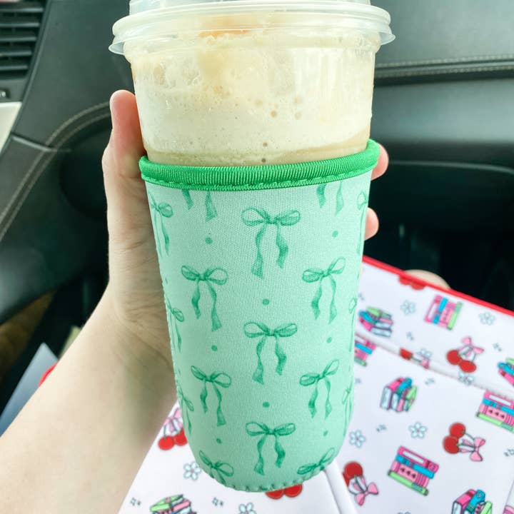 Teddy Transfers - Wholesale Drink Huggers & Koozies - Green bows