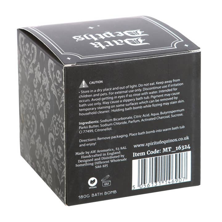 Something Different Wholesale – wholesale Bath bomb/fizz – Gothic Dark Depths Black Charcoal Bath Bomb