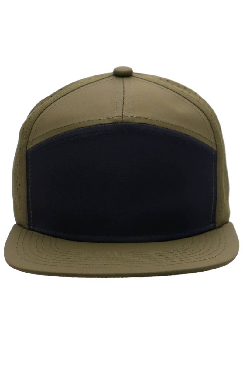 Cap Zone – Boné - Unissexo por atacado – Boné Snapback 7 Painéis com Frente Colorida e Perfurações Digitais14