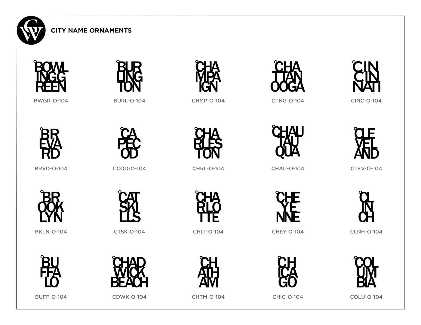 Grainwell - Wholesale Ornament - City Name Ornament3