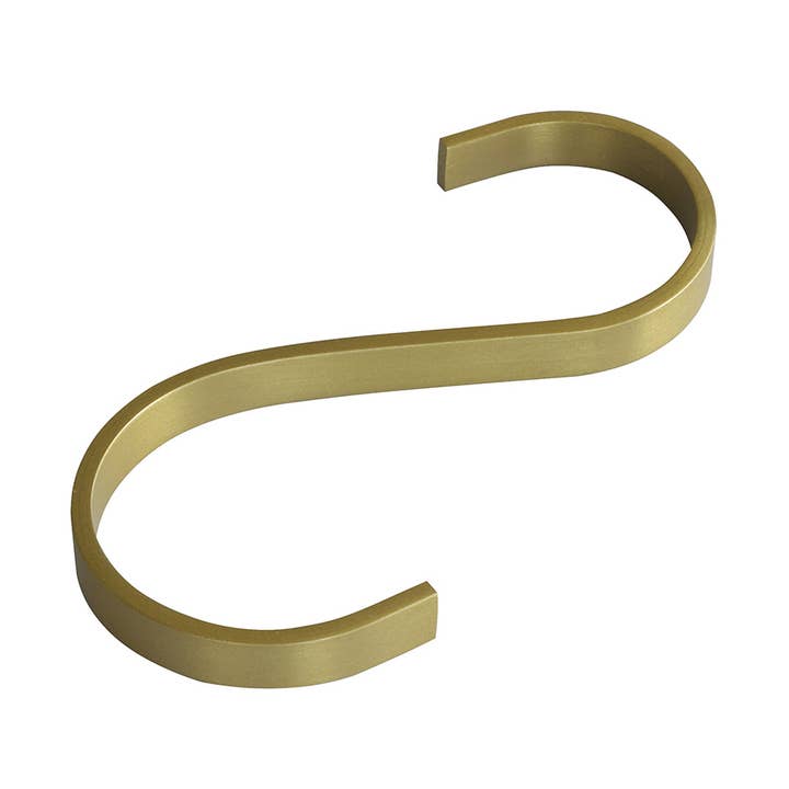 MOUD Home - Wholesale Wall hook - Curvy S-Hook - Brushed Brass0