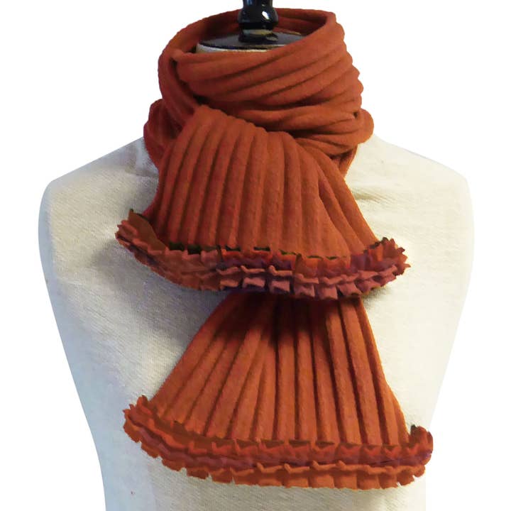 Halstuch mit Rüschen - Rost für den Großhandel von Anna Falcke
