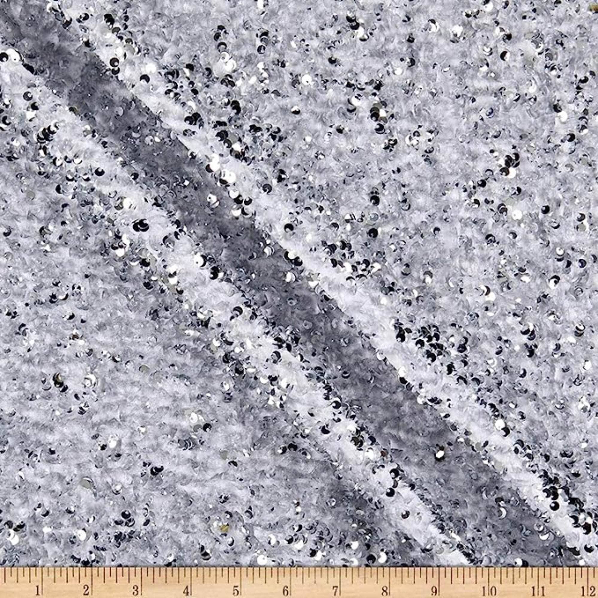 Fabrics Star - Wholesale Fabric - Stretch Velvet Sequin Fabric, Glitter Spandex Material 48 Inch in Width | Arts and Crafts5