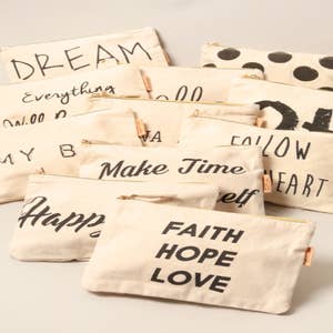 Love - Canvas Zipper Bag – Papillon Wholesale
