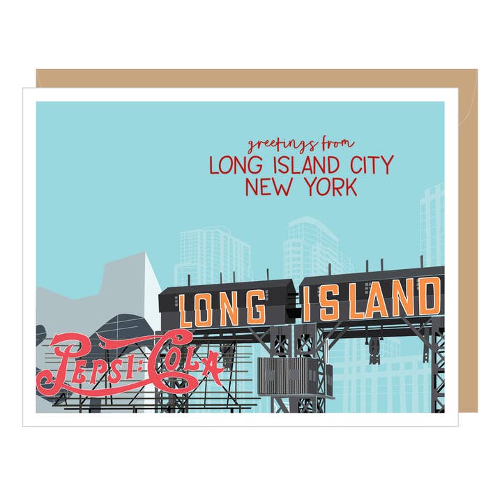 Greetings From Long Island City Note Card (single or boxed) for wholesale by Apartment 2 Cards