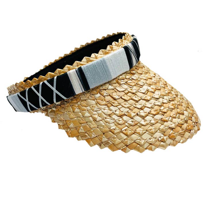 Sombrero de Paja con Visera Monocromático para venta al por mayor de LE POM POM