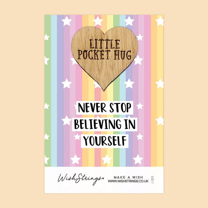 Believe in Yourself - Pocket Hug - Keepsake Pocket Token for wholesale by WishStrings