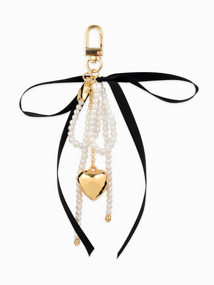 Perle Sløjfe, Stof Sløjfe Hjerte Taskevedhæng for engroshandel hos Sessori