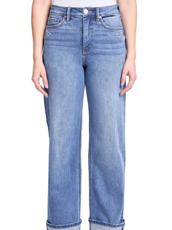 Plus Hailey High Rise Cuff Wide Leg Jeans for wholesale by RFM