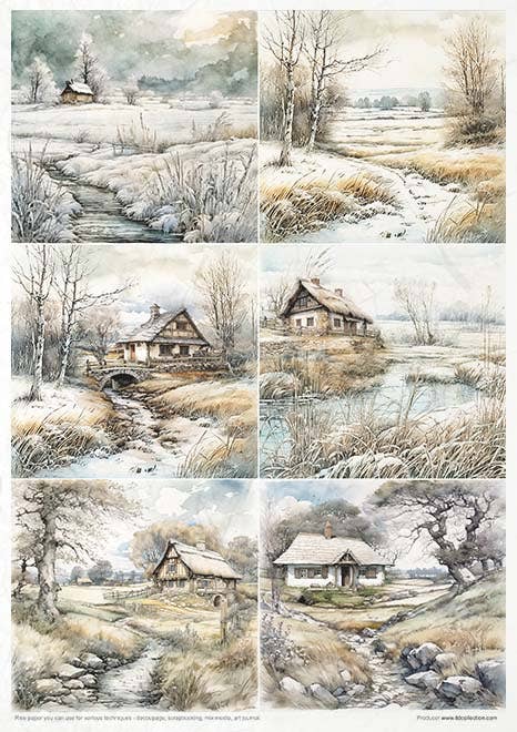 ITD Collection - Vente Matériels de bricolage - RP068 - Set créatif de papier de riz - 11 feuilles format A4 (21 x 29,7 cm)3