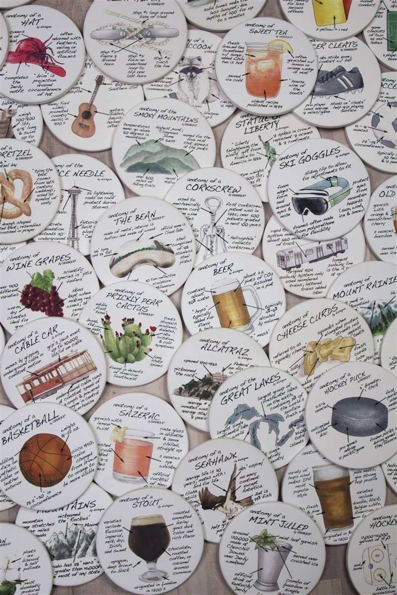 Dishique - Wholesale Coasters - Baseball Anatomy Coasters3