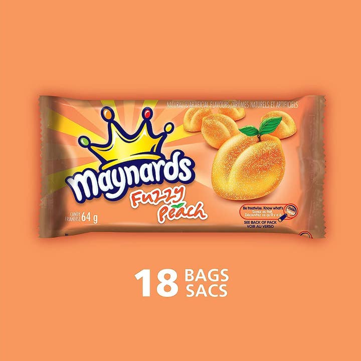 Echo Sales Canada - Wholesale Gummy - Maynards Fuzzy Peach Candy - 64g- 18 ct