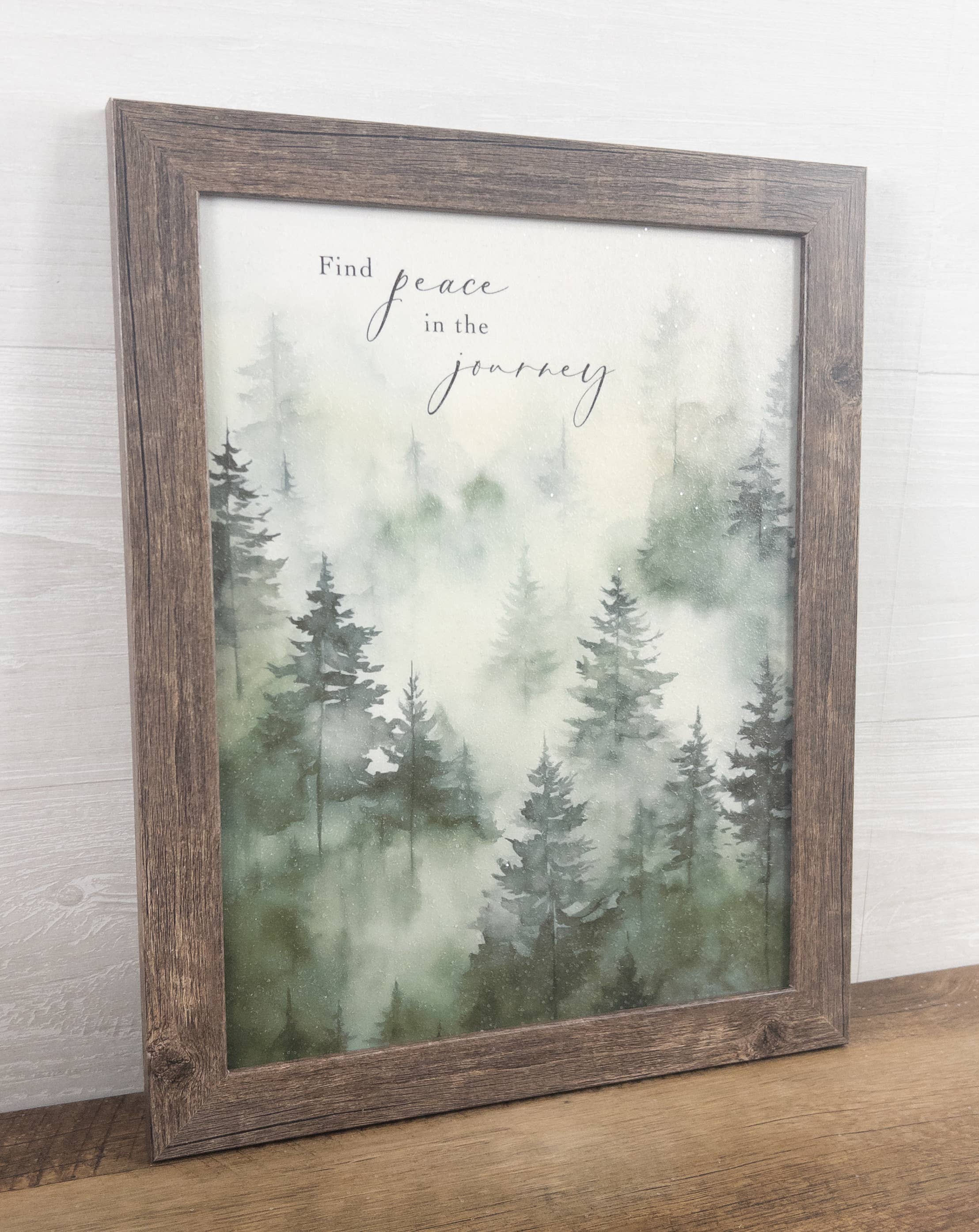 Summer Snow Art - Wholesale Art Print - Find Peace In The Journey Forest Art Framed Print 4