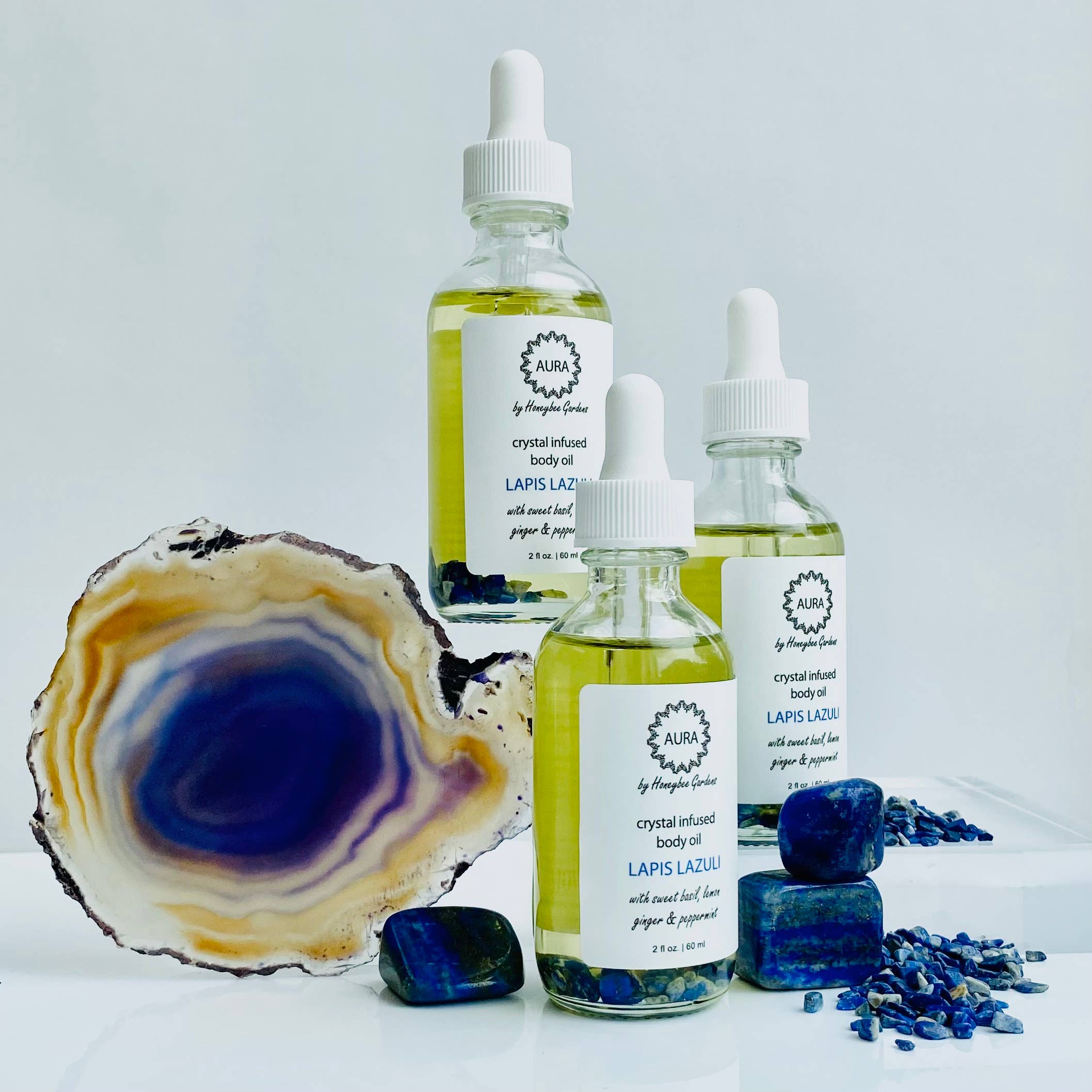 Honeybee Gardens Natural Cosmetics & Body Care - Wholesale Bath/Body Oil - Crystal Infused Aromatherapy Body Oils5