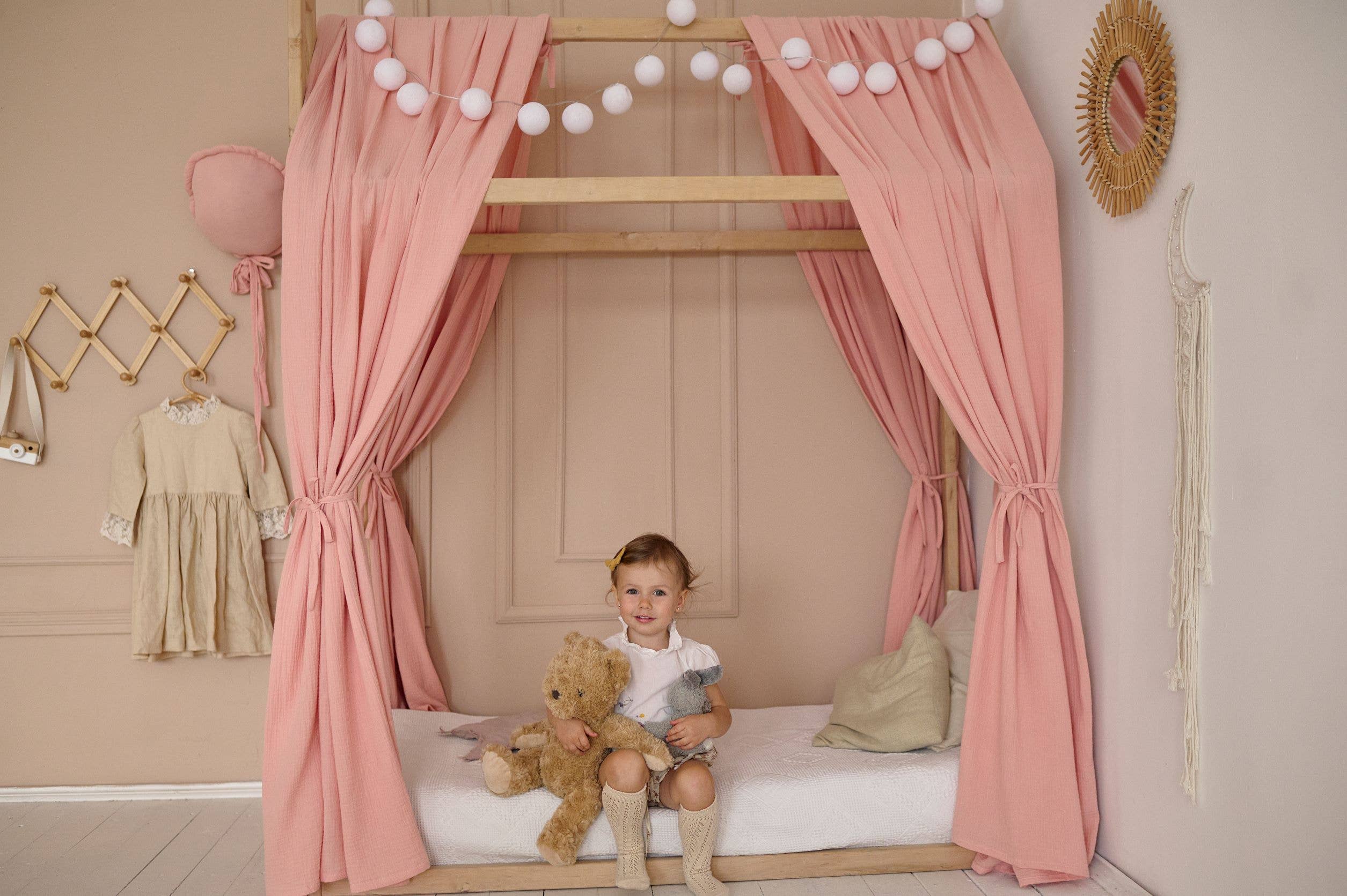 HelloLittleFox – wholesale Sänghimmel - Barn och baby – Montessori-sänghimmel för husbädd, barnhussäng för småbarn6