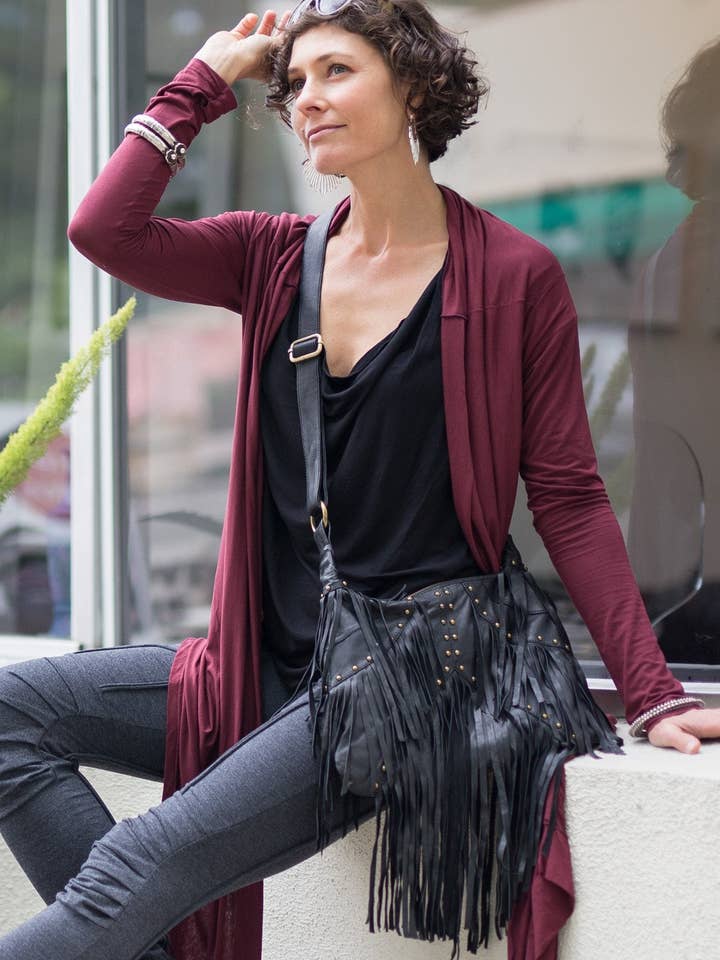 Joplin Maxi Fringe Bag for wholesale by Hipstirr