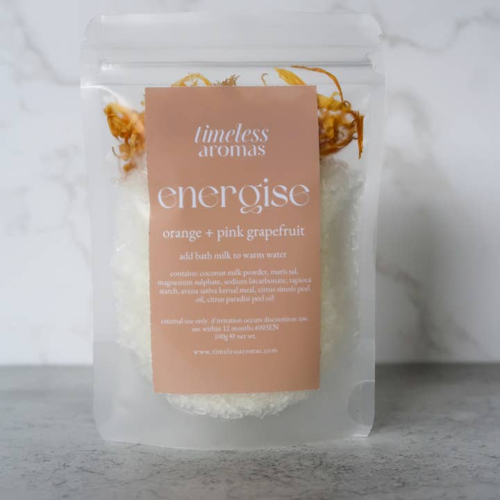 Timeless Aromas Ltd – Sais de banho por atacado – Leite de Banho, Laranja, Toranja Rosa, Sais de Banho de Aromaterapia
