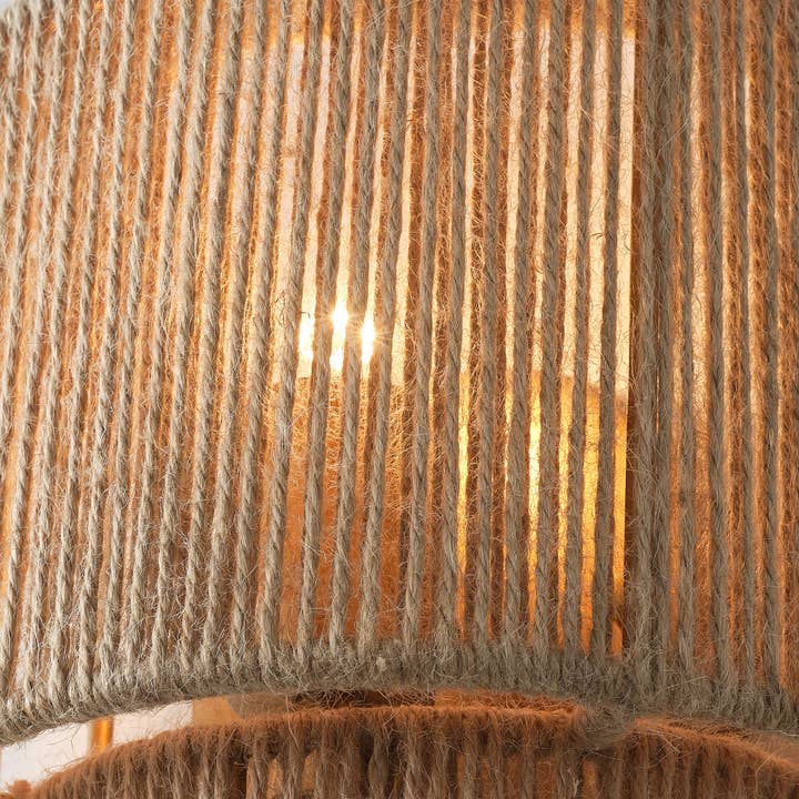 Brio Lighting - Wholesale Sconce - Lusteria 9" Boho Hand Woven Rope 1-Light Wall Sconce Light11