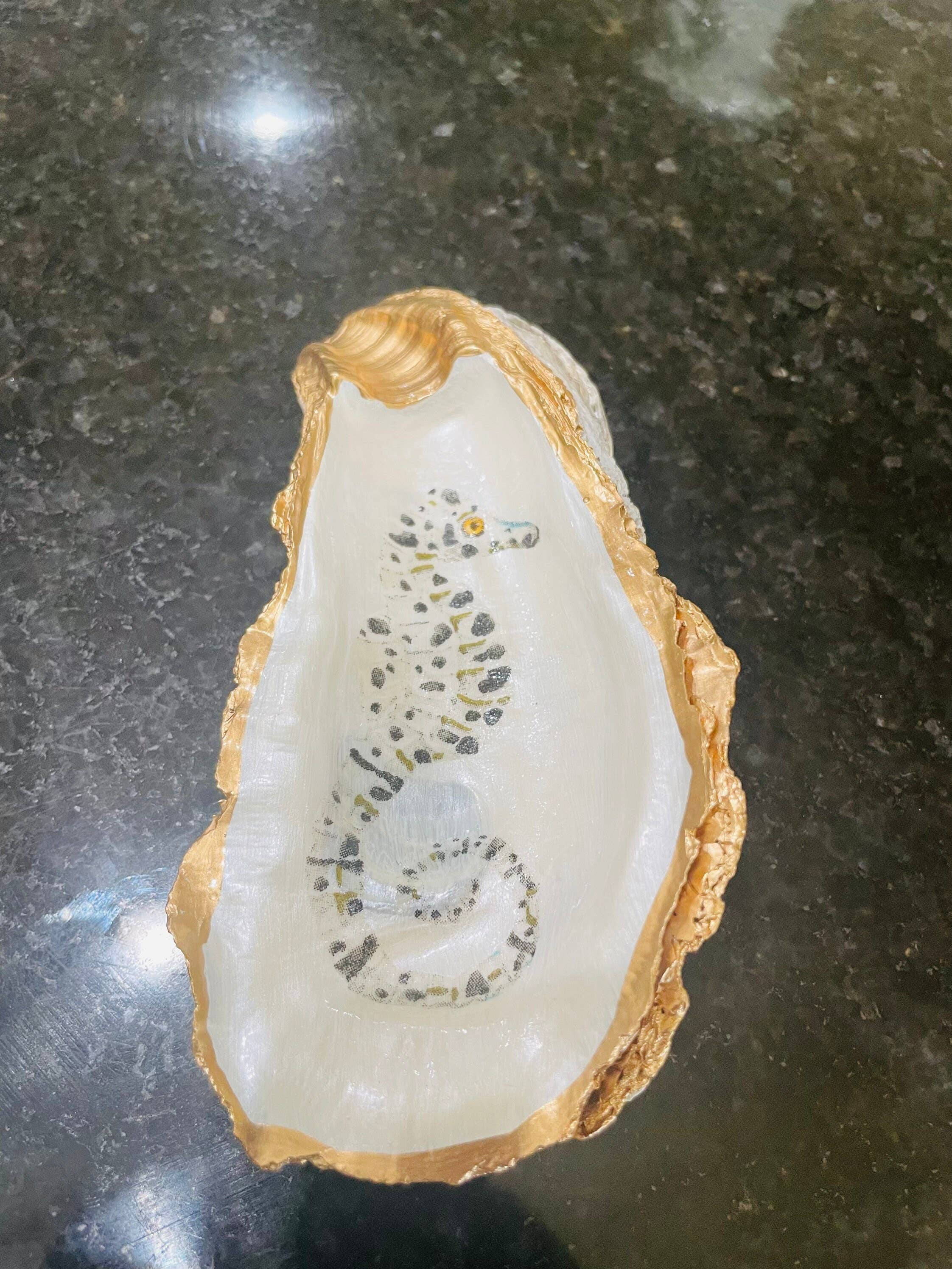 Shells by Shea - Wholesale Jewelry Dish - Oyster Shell trinket Dish, Seahorse Oyster Trinket Dish5