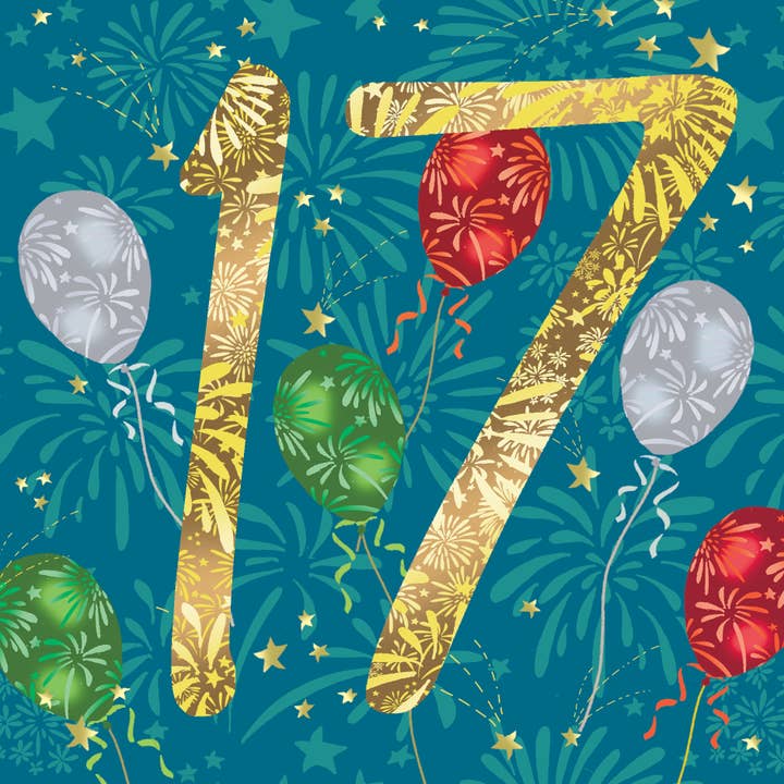 Glückwunschkarte für Sie oder Ihn zum 17. für den Großhandel von Twizler Ltd