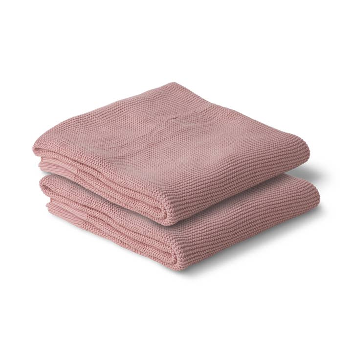 Cotton Classic Knit Baby Blanket - Flamingo Pink for wholesale by Zoe Sage