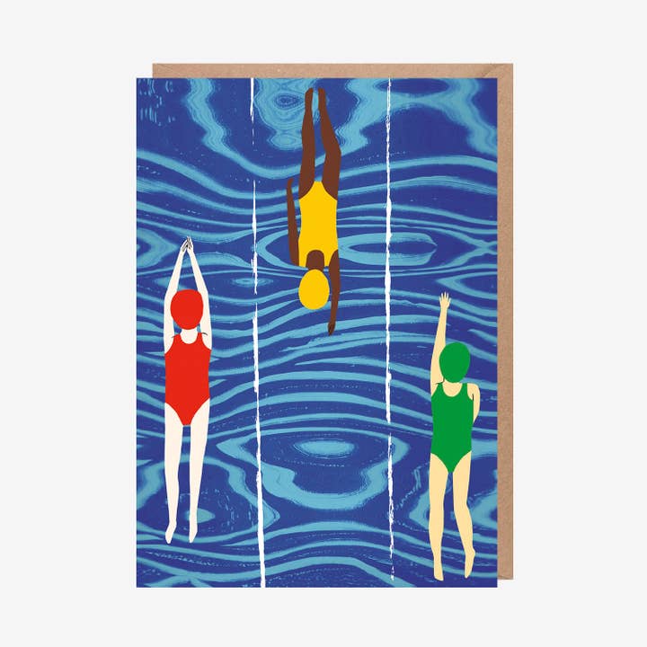 Greeting Card - Swim Lanes for wholesale by Sharon King-Chai