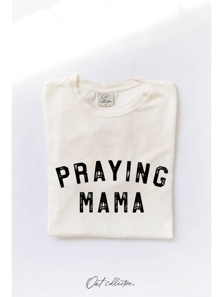 OAT COLLECTIVE - Wholesale Screen Printed T-Shirt - Women's - PRAYING MAMA Mineral Graphic Top14