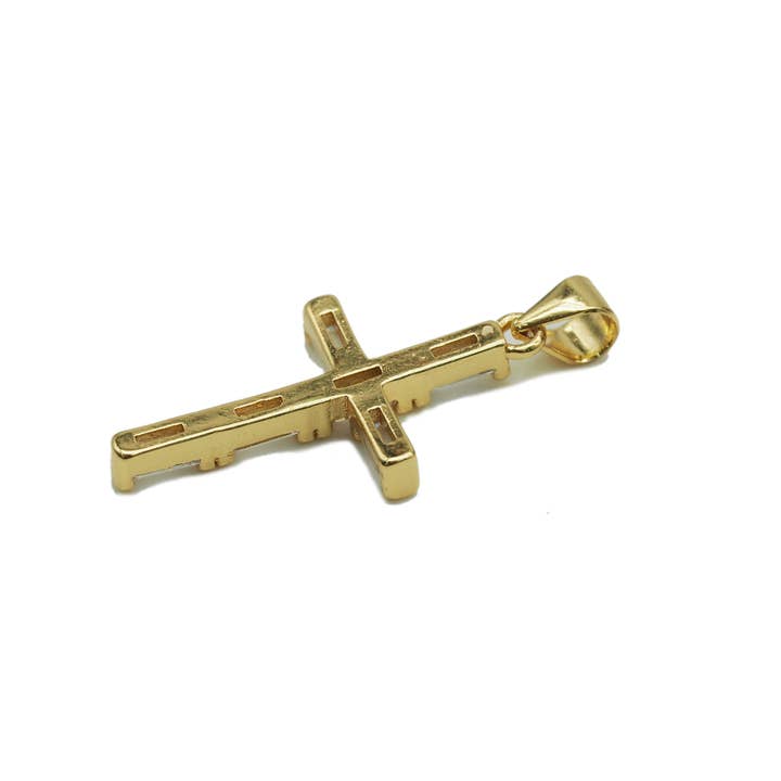BestBeads&Beyond - Wholesale Individual Charm/Pendant - CZ Cross Charm, Sku#JL94