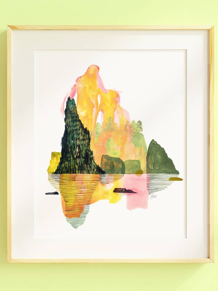 Impression artistique sur le parc national olympique du Rialto Sunrise pour la vente par Juliann Choe