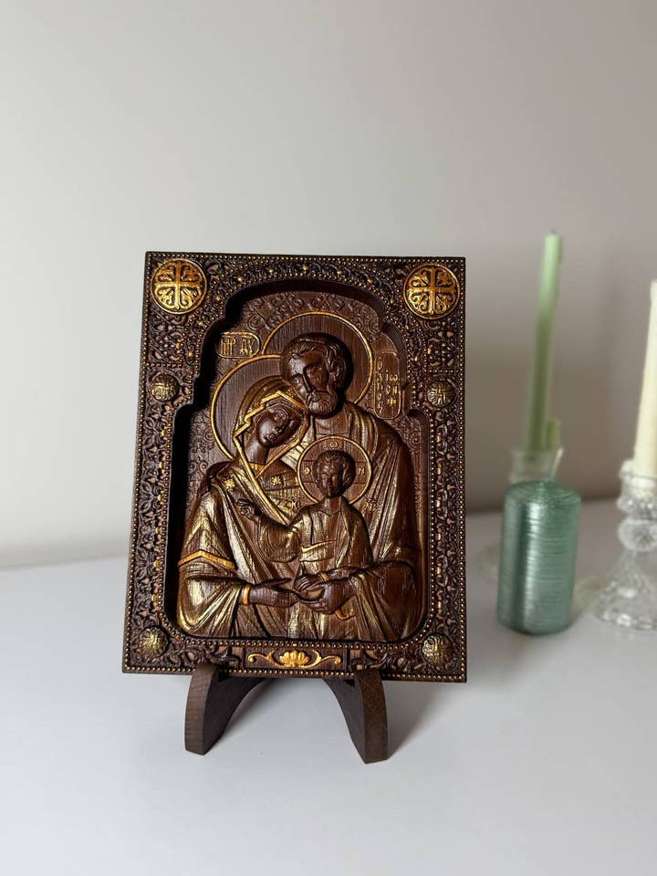 Holy Family christian icon for wholesale by KozakWorkshop