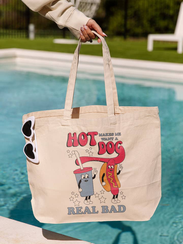 Legally Blonde Hot Dog Tote for wholesale by Girl Tribe Co