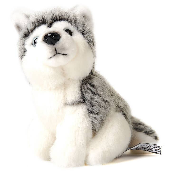 Uni Toys - Venta al por mayor Peluche - Niños y bebés - Peluche Husky, sentado, 12 cm (altura), peluche