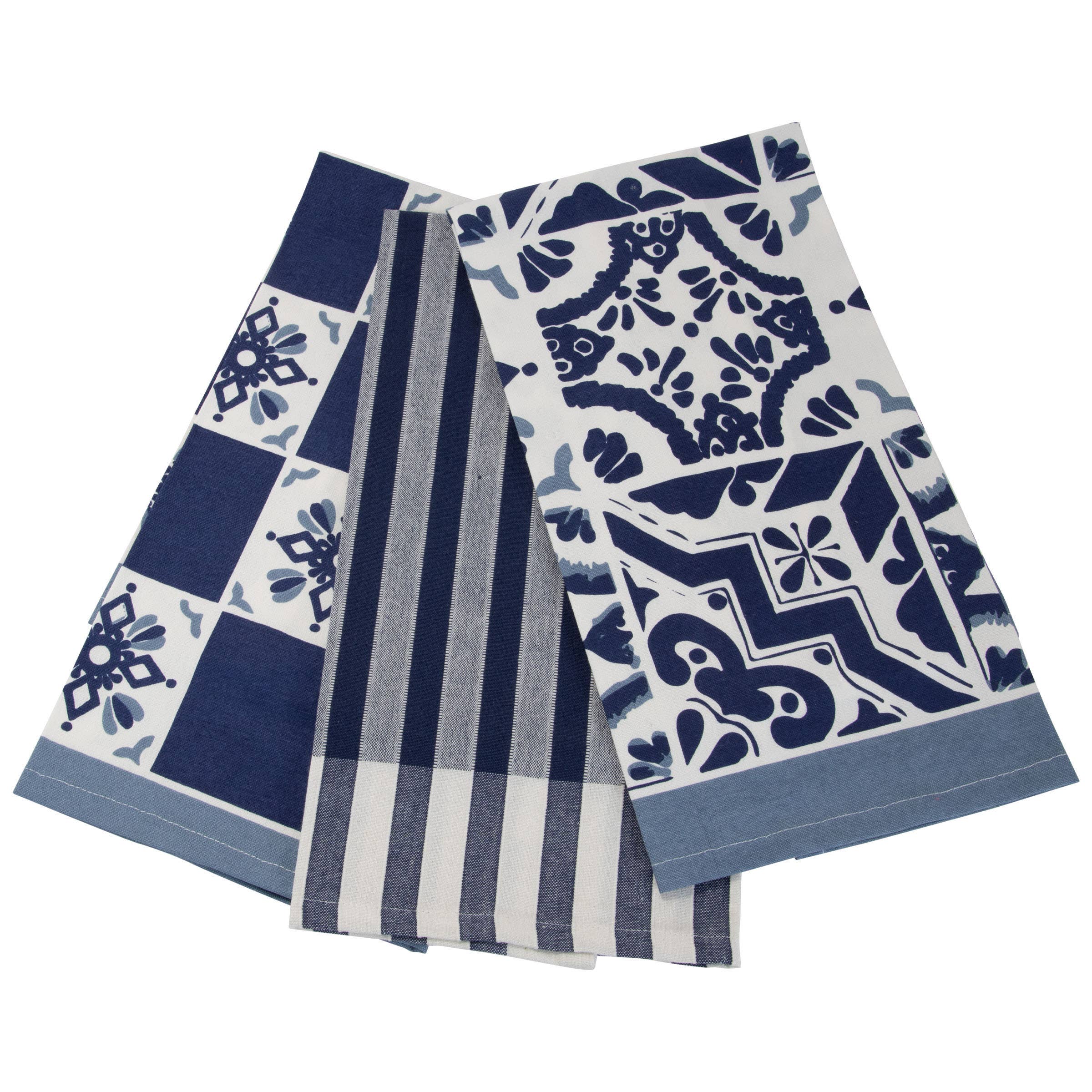 Foreside Home & Garden - Wholesale Tea Towel - Set 3 Zocalo Tea Towels4