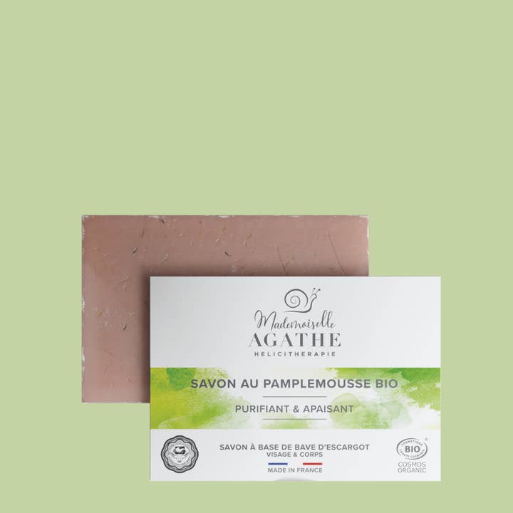 Organic grapefruit soap - purifying & soothing for wholesale by Mademoiselle Agathe
