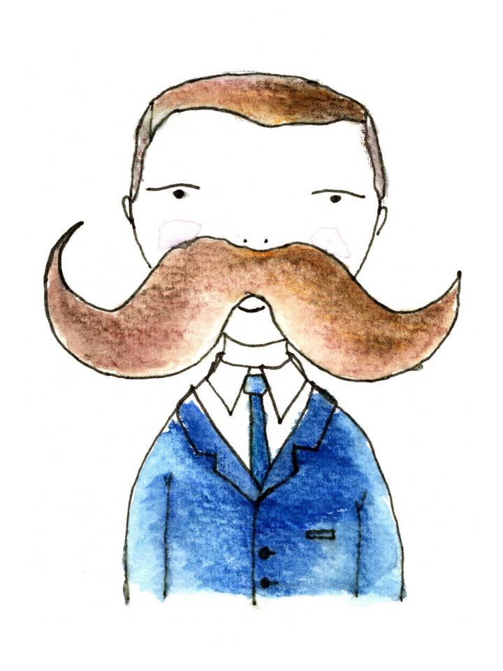 Homme à moustache pour la vente par Studio Anne Bekkenutte
