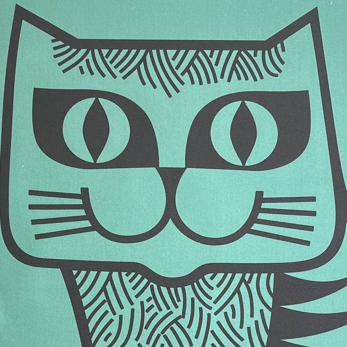 Magpie – wholesale Tea towel – Magpie x Hornsea Teatowel Cat Teal1