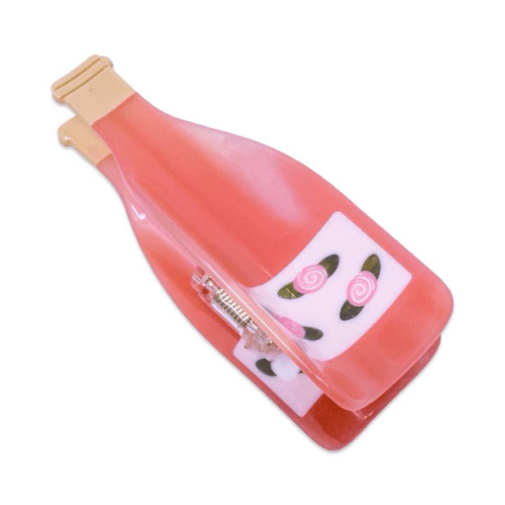Jenny Lemons - Wholesale Hair Clip - Women's - Large Rose Wine Bottle Hair Claw Clip