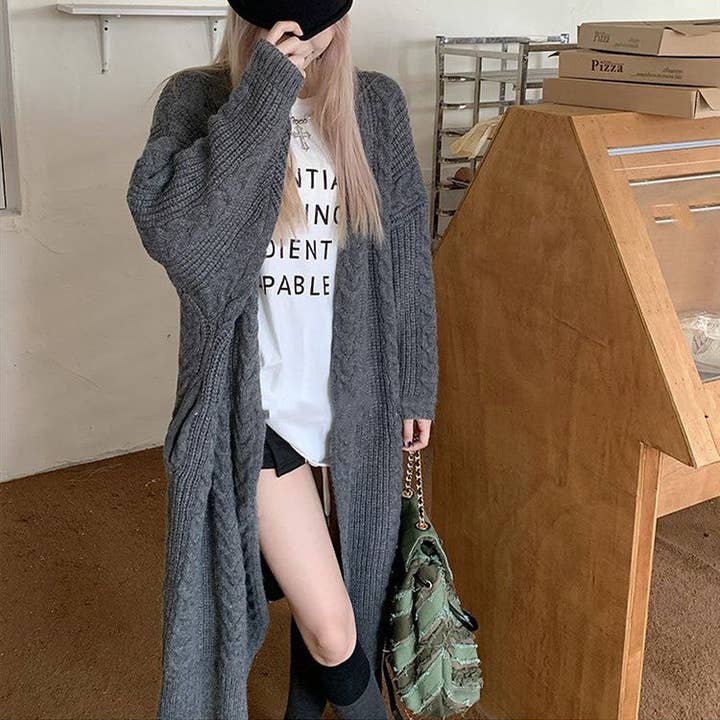 Marayn - Wholesale Cardigan – Women’s - Retro Cozy Knit Cardigan Autumn Winter Warm Loose Sweater