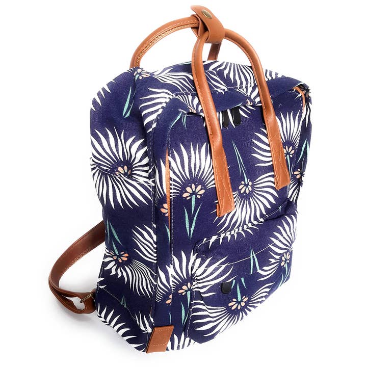 Sac à dos à motif pour femme · Bleu pour la vente par BRANDELIA